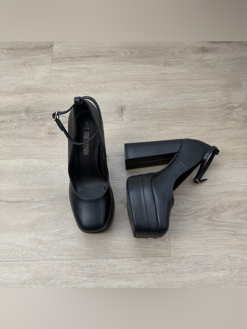 Women's Mary Jane Platform Heel Pumps 5.5" Block Heel